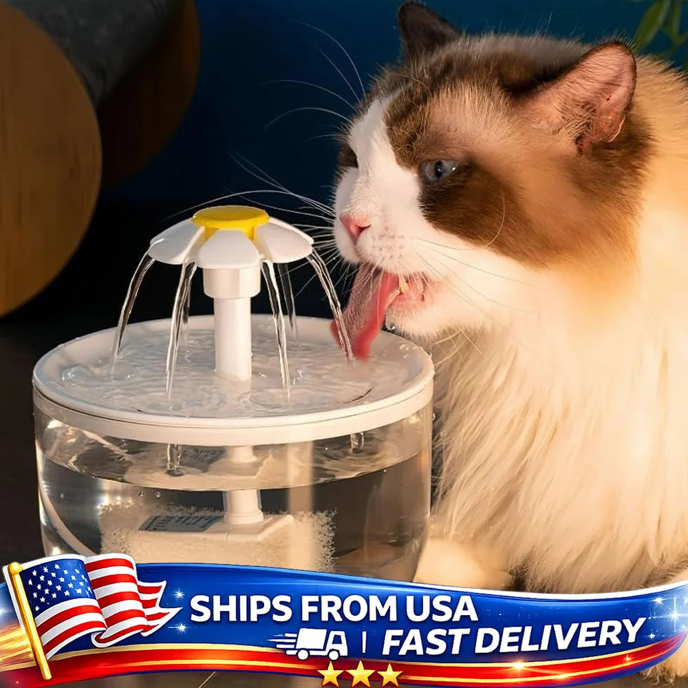 Automatic Pet Water Fountain for Cats and Dogs Large Capacity USB Powered