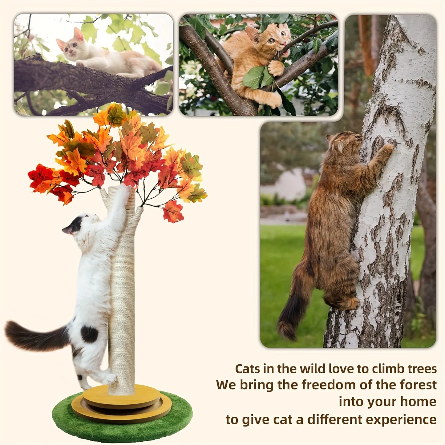 Maple Leaf Cat Scratching Post
