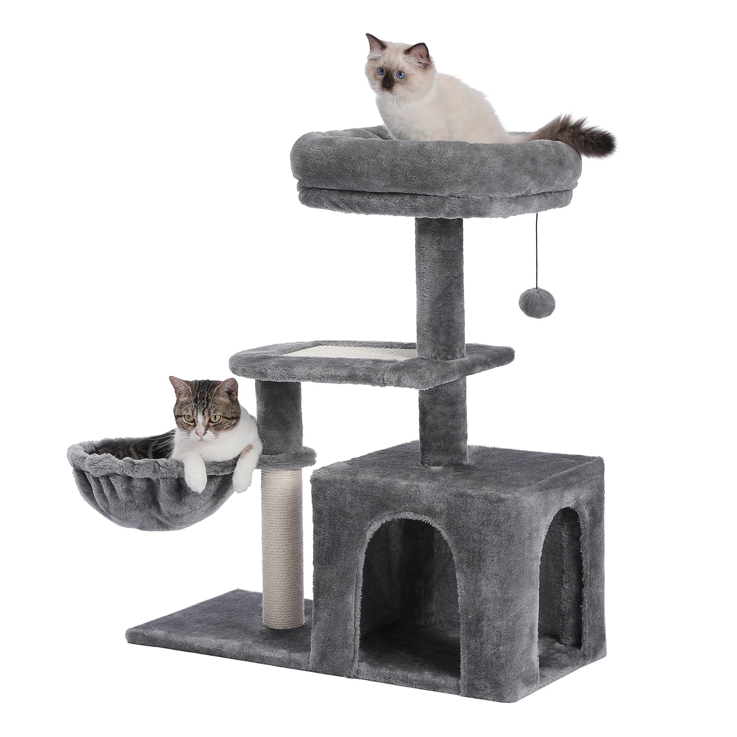 Plush Cat Tower with Large Cat Condo